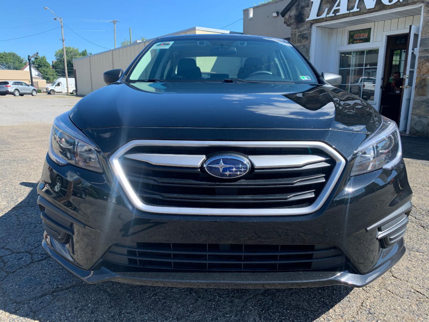 2019 Crystal Black Silica /Black Subaru Legacy 2.5i (4S3BNAB67K3) with an 2.5L H4 SOHC 16V engine, CVT transmission, located at 821 Market Street, Meadville, PA, 16335, (814) 724-2500, 41.641064, -80.152435 - EXTREMELY clean, CARFAX 1-owner vehicle!! Power windows & locks, keyless entry, Subaru STARLINK Multimedia system with XM/AUX/USB, front/rear floor mats, fold down rear seats, rear backup camera, EyeSight Driver Assist Technology(adaptive cruise), Lane Departure Warning, stability control, Forward C - Photo#1